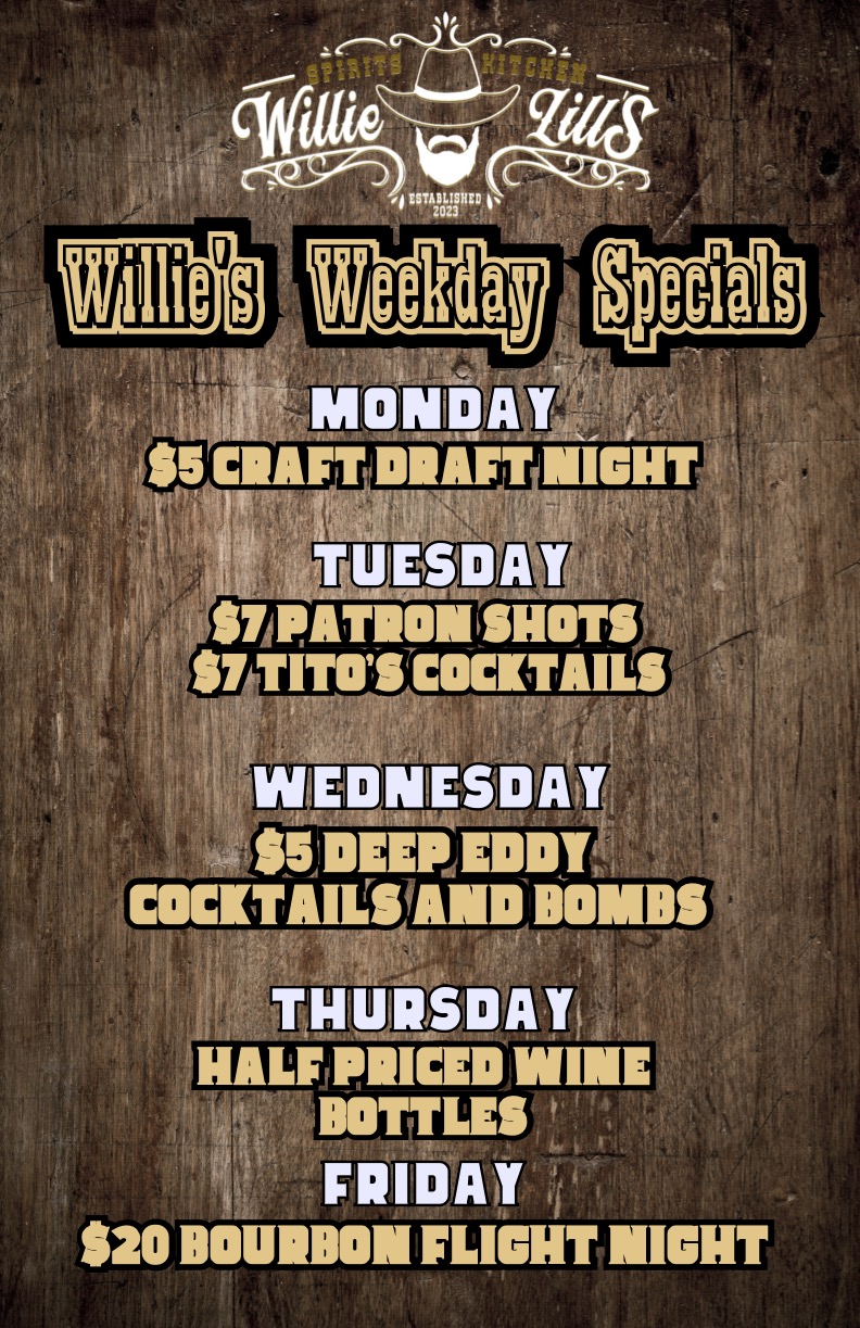 willies weekday deals