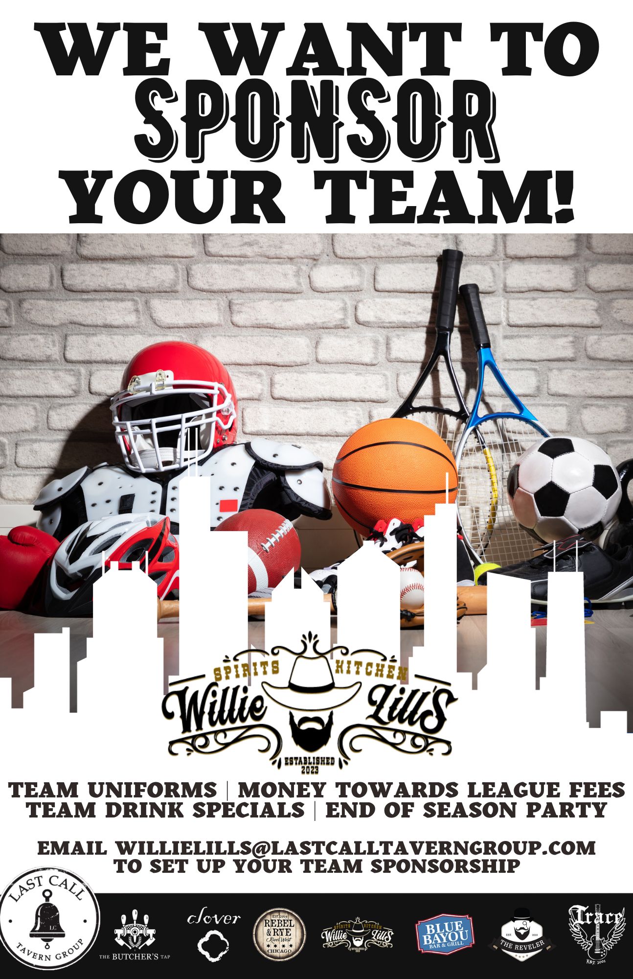 We Want to sponsor your team-Willi Lills