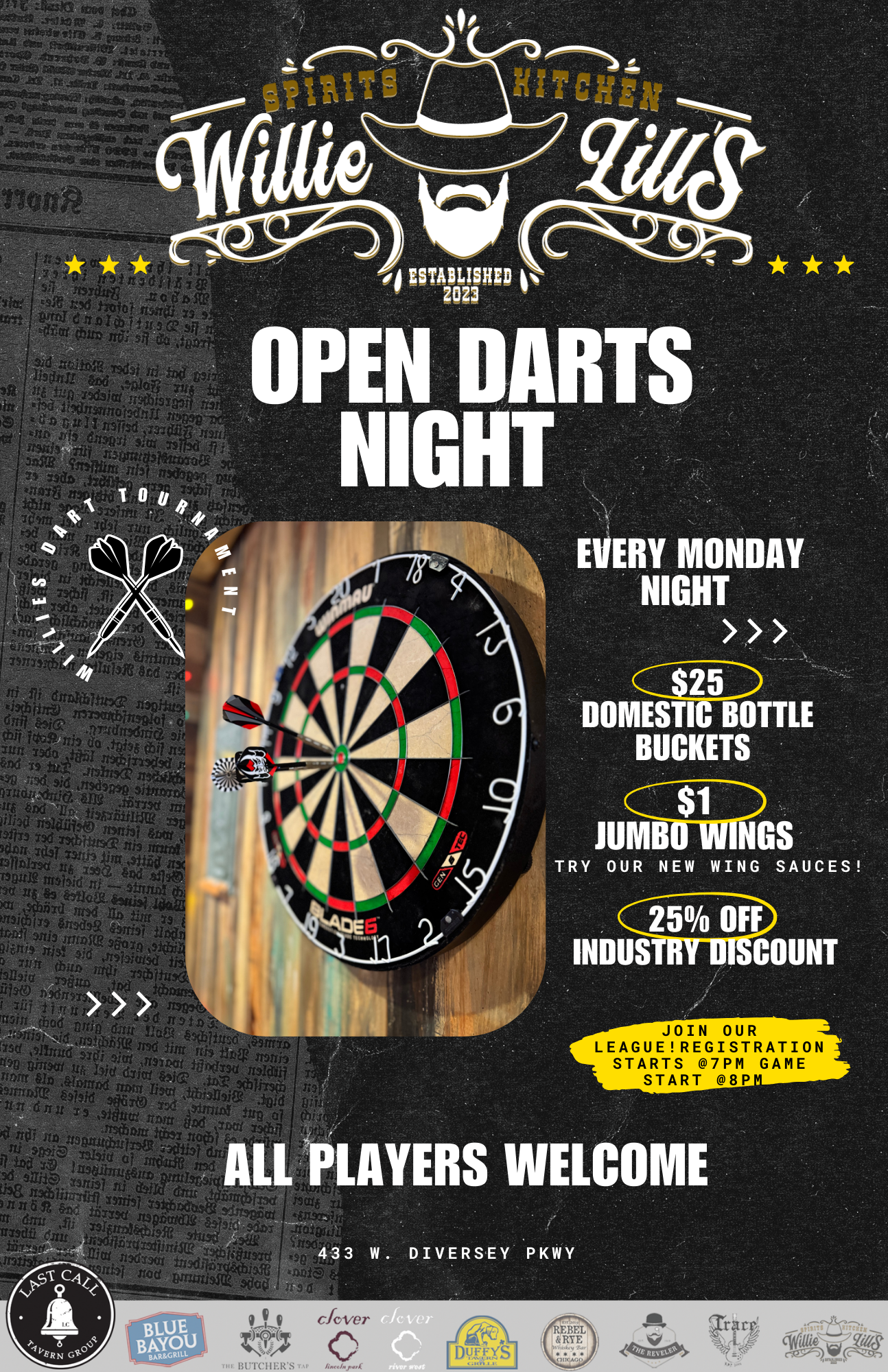 Willi Lill's Monday Specials